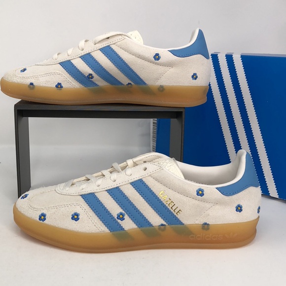 Adidas Women’s Gazelle Indoor Embroidered Floral IF4491 Sneakers - Size 7.5 - Picture 3 of 16